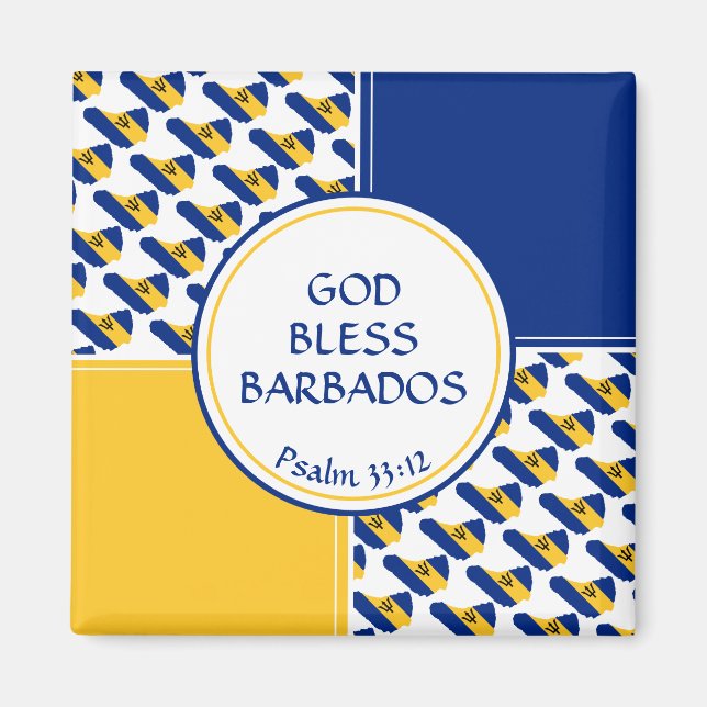 GOTT BLESS | BARBADOS Flag Magnet (Vorne)