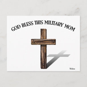 GOTT BLESS DIESE MILITÄRISCHE MAMA mit robustem Kr Postkarte