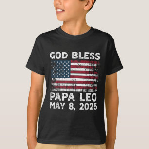 Gott Bless Papa Leo Us New Pope Leo American Pope T-Shirt