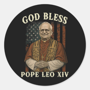 Gott Bless Papst Leo Xiv Habemus Papam Katholische Runder Aufkleber