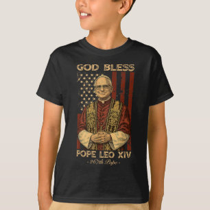Gott Bless Papst Leo Xiv Robert Francis Prevost Am T-Shirt