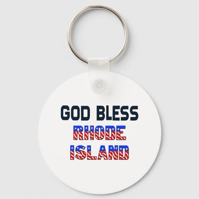 Gott Bless Rhode Island Schlüsselanhänger (Vorderseite)