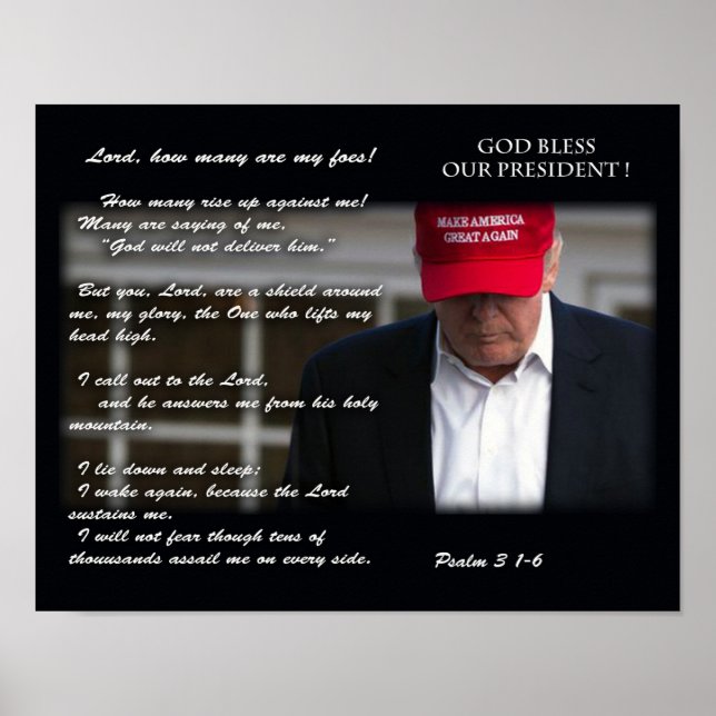 GOTT BLESS UNSER PRÄSIDENT POSTER (Vorne)