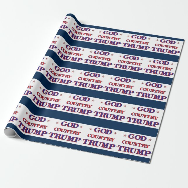 Gott Country Trump Geschenkpapier (Ungerollt)