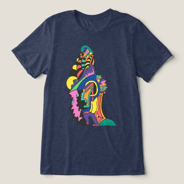 Gott der Farbe Tri-Blend Shirt (Design Vorderseite)