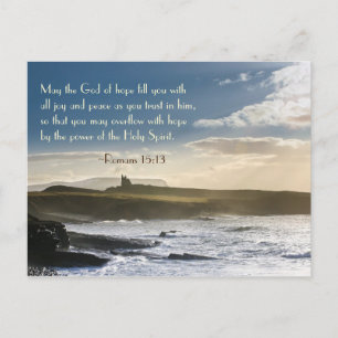 Gott der Hoffnung, Römer 15:13 Bibelverse, irische Postkarte