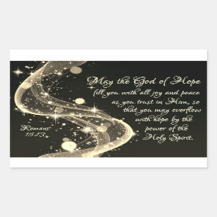 Gott der Hoffnung, Römer 15:13 Bibelverse, Weihnac Rechteckiger Aufkleber