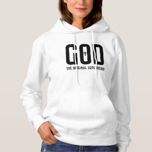 Gott der Original Superhelden Bibelkreuz Frauen Hoodie