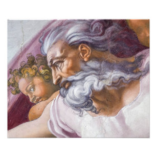 Gott der Vater, Sixtinische Kapelle von Michelange Fotodruck