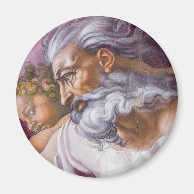 Gott der Vater, Sixtinische Kapelle von Michelange Magnet (Vorne)