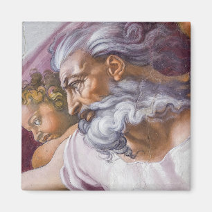 Gott der Vater, Sixtinische Kapelle von Michelange Magnet