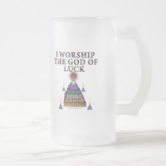 Gott des Glücks Mattglas Bierglas