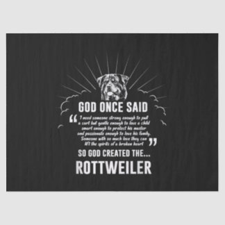 Gott einmal sagte Rottweiler | Funny Dovers Lovers Seidenpapier