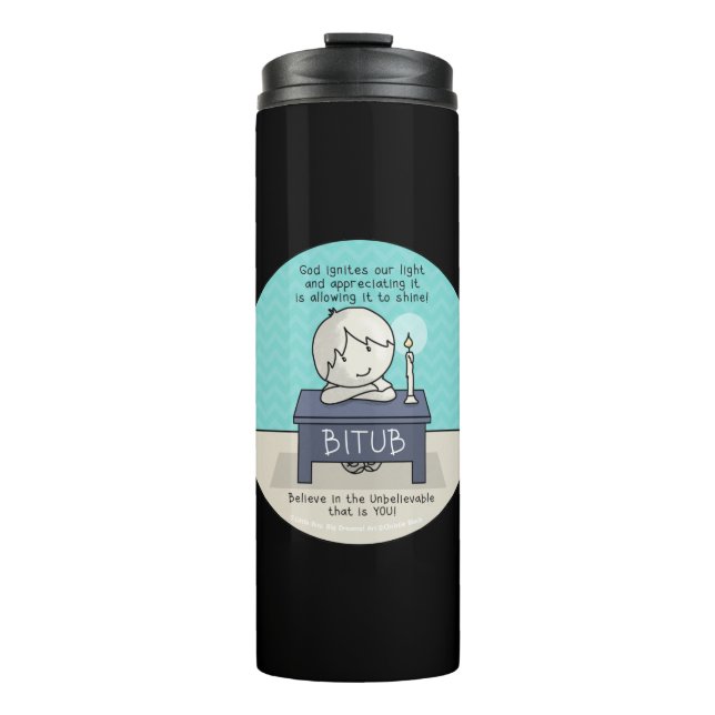 Gott entzündet unseren Light Thermal Tumbler Thermosbecher (Vorderseite)