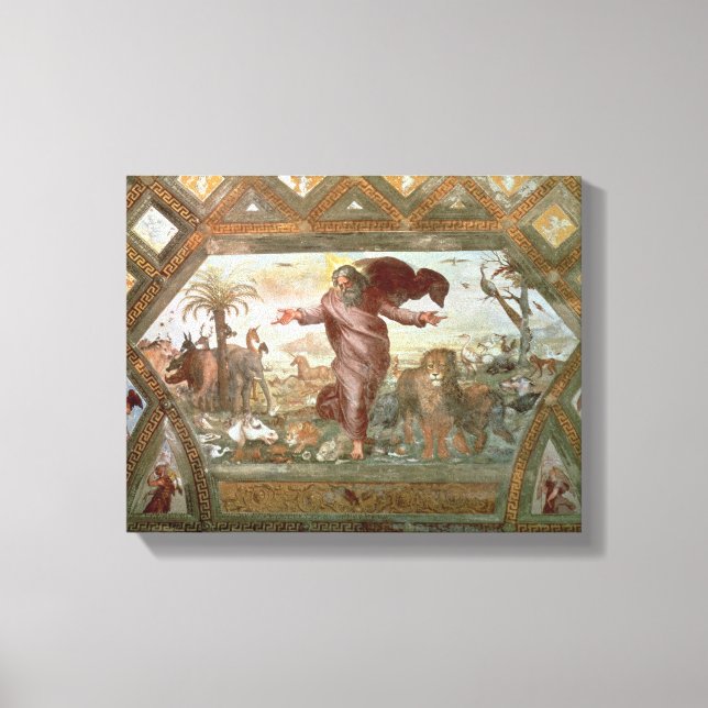 Gott erschaffen die Erde Leinwanddruck (Vorderseite)