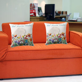 Gott erschafft Wunder - Kissen mit Wirbel (16" x 1