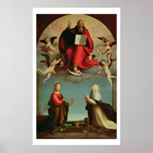 Gott erscheint auf St. Mary Magdalen und St. Cathe Poster