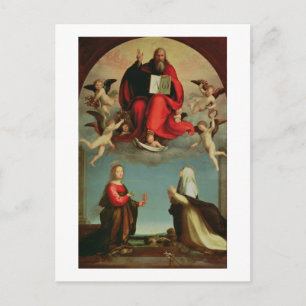 Gott erscheint auf St. Mary Magdalen und St. Cathe Postkarte