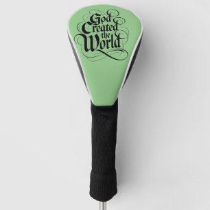 Gott erschuf die Welt Golf Headcover