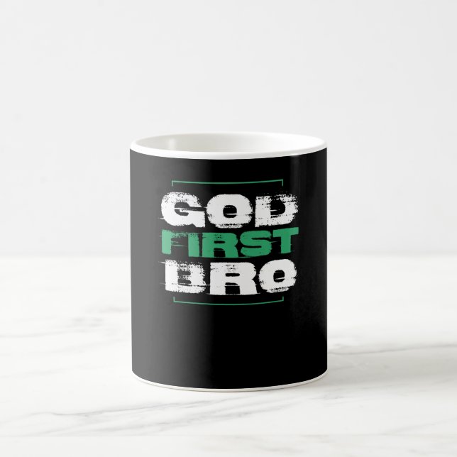 Gott erster Bart| Glaube Christliches Geschenk Kaffeetasse (Mittel)