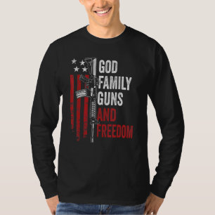 Gott Familie Gewehre Freiheit Ar15 Pro Gun America T-Shirt