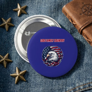 Gott Familie Land Amerikanische Patriotische Werte Button
