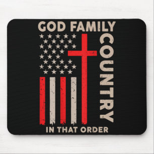 Gott Familie Land In Dieser Reihenfolge Christlich Mousepad