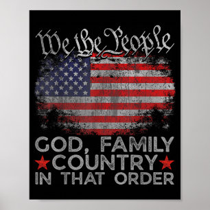 Gott Familie Land In dieser Reihenfolge Christlich Poster