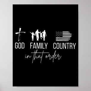 Gott Familie Land In Ebendieser Reihenfolge Patrio Poster