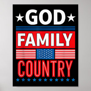 Gott Familie Land Konservativ Glaube Amerikanisch Poster