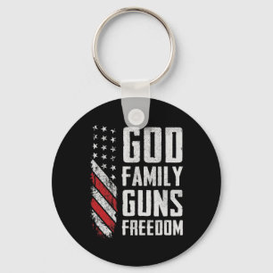 Gott Familie Waffen Freiheit - Pro-Waffen-Christen Schlüsselanhänger