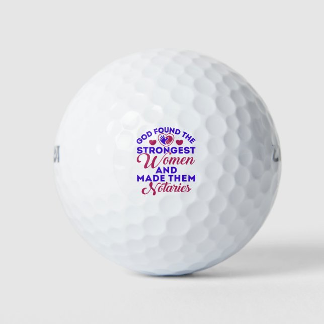 Gott fand die stärkste weibliche Notare Golfball (Vorderseite)