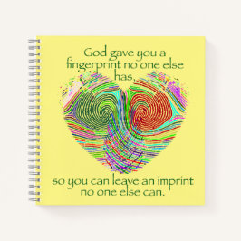 Gott gab dir einen Fingerabdruck Notizbuch