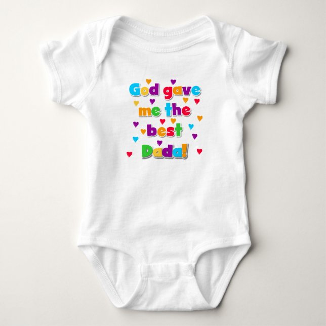 Gott gab mir den besten Dada Baby Bodysuit Baby Strampler (Vorderseite)