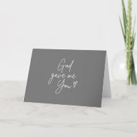 Gott gab mir dir. Grußkarten