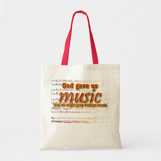 Gott gab uns Musik Tragetasche (Vorne)