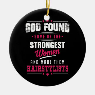 Gott gemachter HairStylists-unglaublich witzig Keramikornament