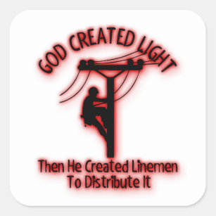 Gott geschaffenes Licht - lustige Bibel, Quadratischer Aufkleber