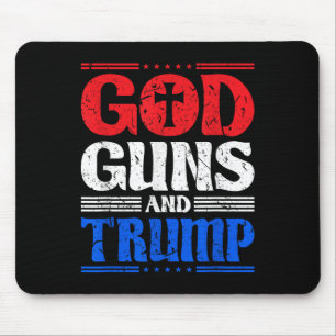 Gott Gewehre und Trump-amerikanischer Flaggenpatot Mousepad