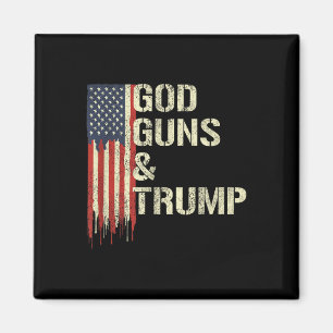 Gott Gewehre und Trump I 2. Änderung Trump-Flagge Magnet