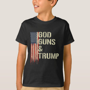 Gott Gewehre und Trump I 2. Änderung Trump-Flagge T-Shirt