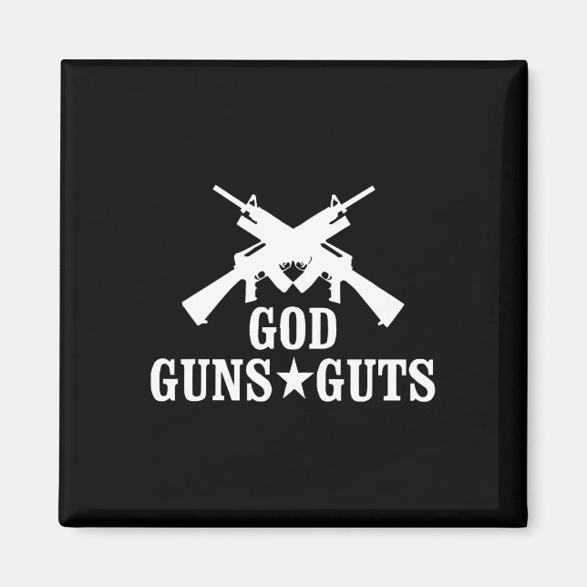 Gott Gewehre und Waffen Magnet (Vorne)
