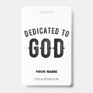GOTT GEWIDMET KÜHL INDIVIDUELL ANPASSBARBAR SCHWAR AUSWEIS