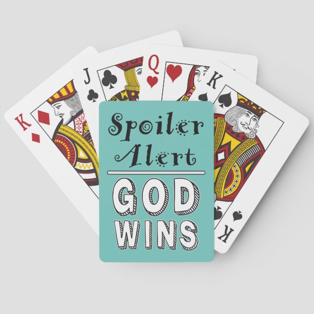 Gott gewinnt beim Kartenspielen Spielkarten (Rückseite)