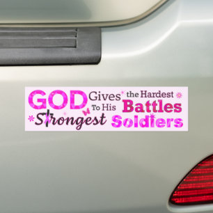 GOTT GIBT DIE SCHWERSTEN KÄMPFE AUTOAUFKLEBER