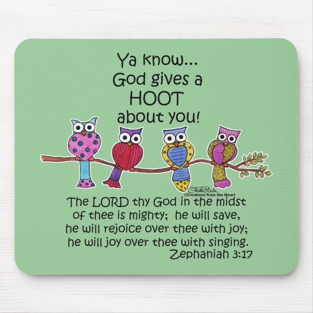 Gott gibt ein Hoot Owls Mousepad (Vorne)