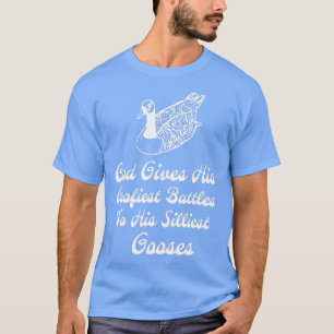 Gott gibt seine goofisten Kämpfe seinem silbersten T-Shirt