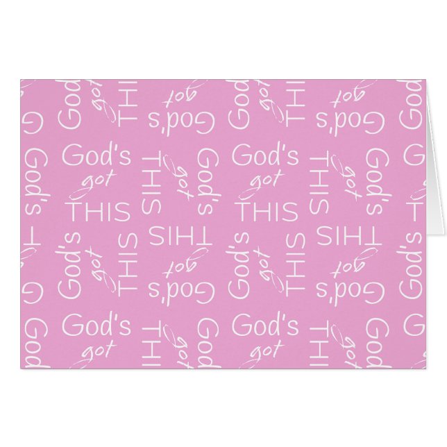 Gott got diese rosa Typografie Parakaleo-Notenkart (Vorderseite (Horizontal))