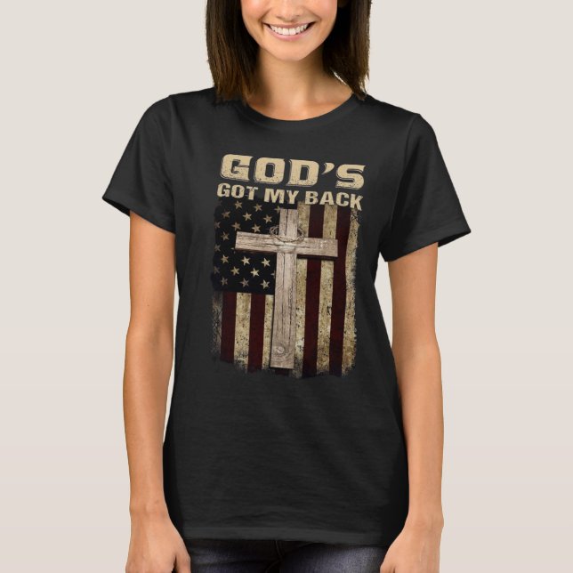 Gott Got meinen Rücken T-Shirt (Vorderseite)