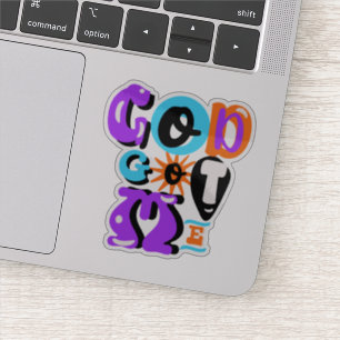 Gott Got mir Retro Christlicher Glaube Aufkleber
